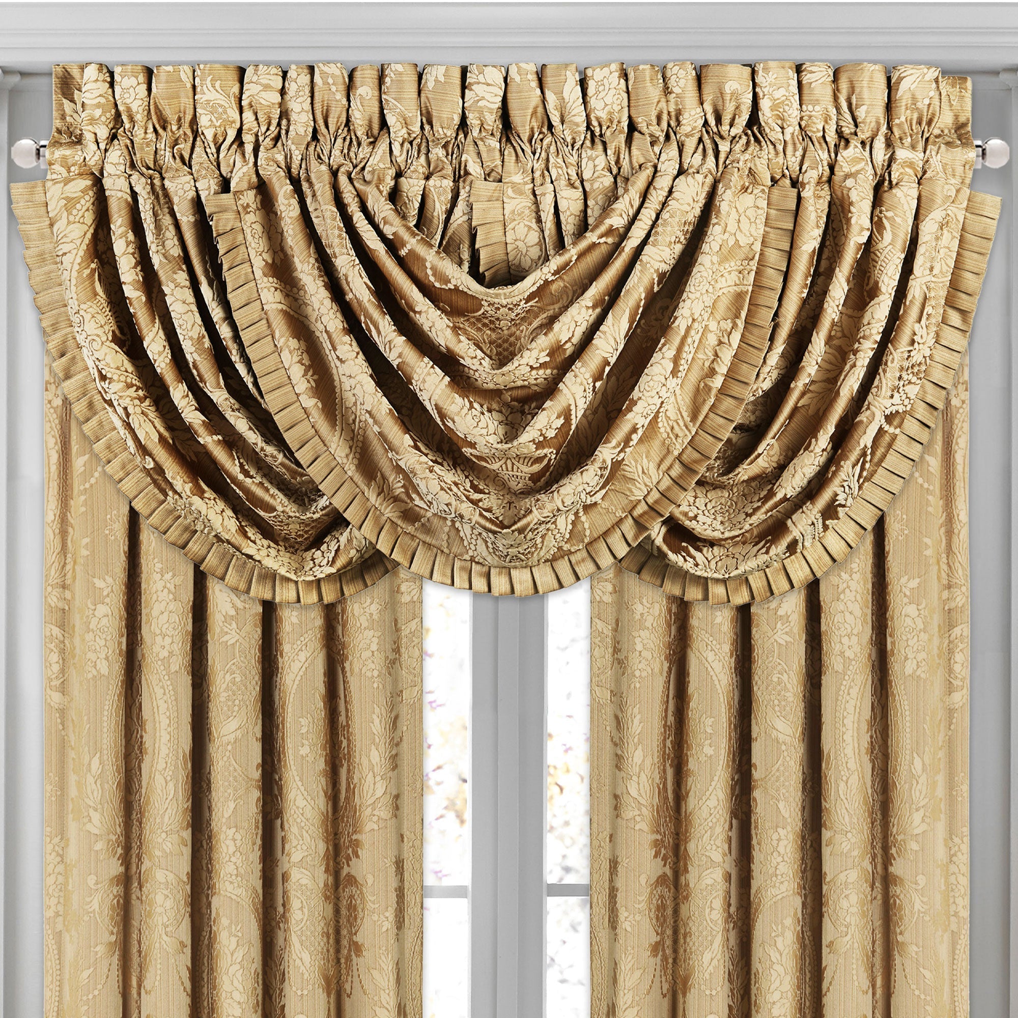 Napoleon Gold Waterfall Valance | 100% Polyester by J.Queen New York